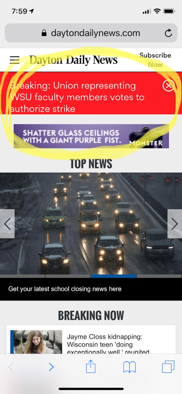 2019-01-14 ddn announcement of strike vote