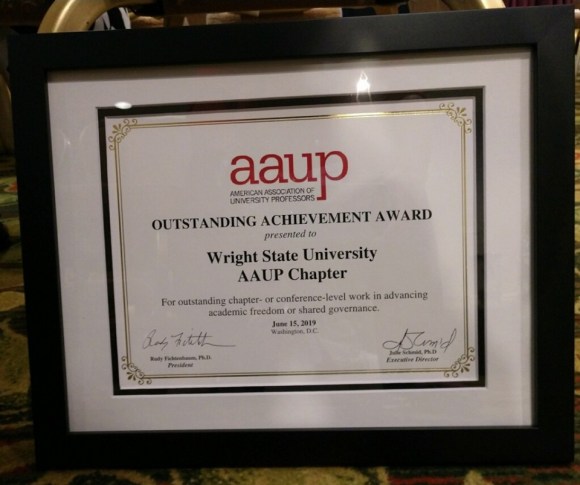 Outstanding Achievement Award from AAUP